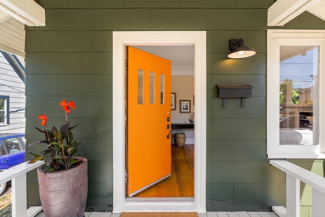 Bold creative color for front door