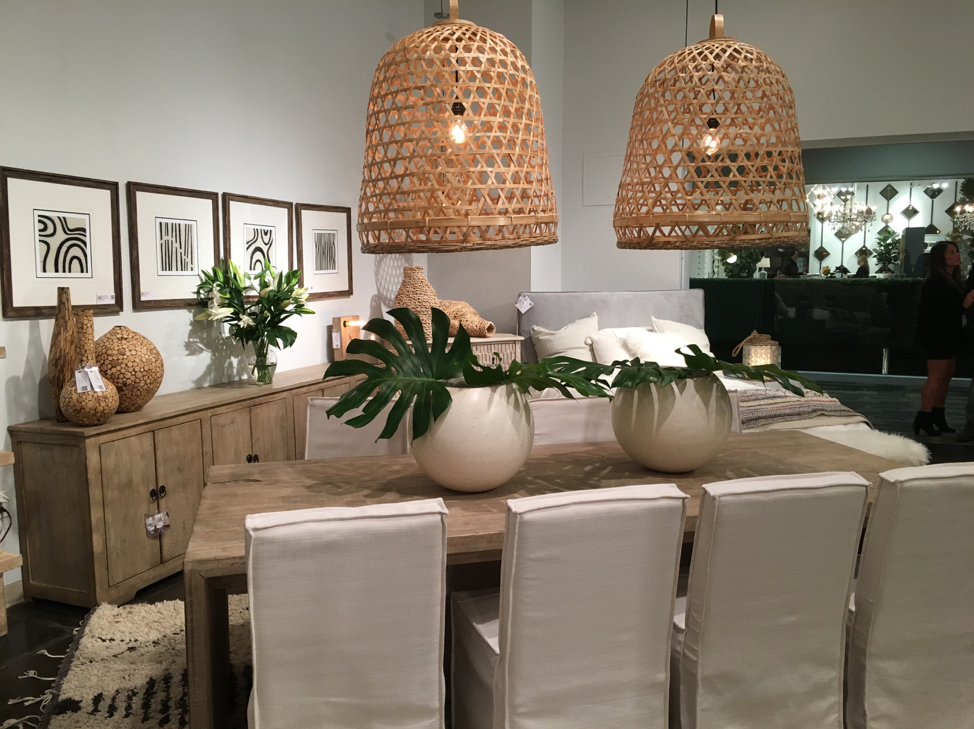 These chandeliers are a flashback to the natural look of the 70’s