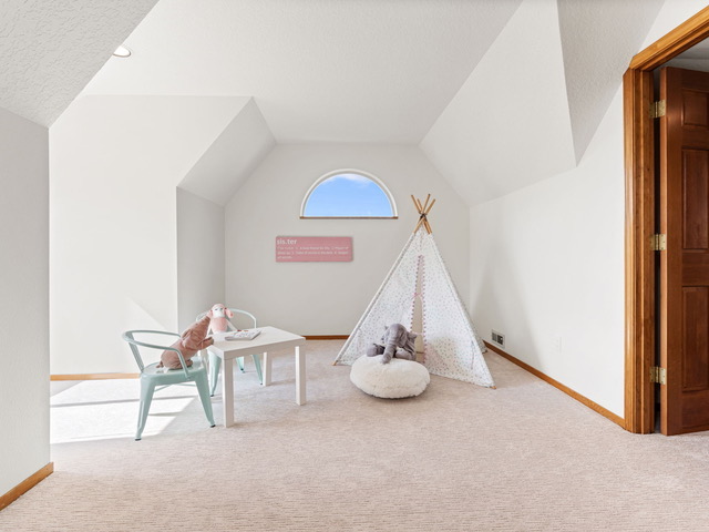 We added a playful teepee to the second floor area as well