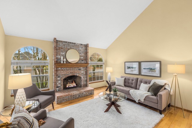 We made the fireplace front and center in this beautiful home